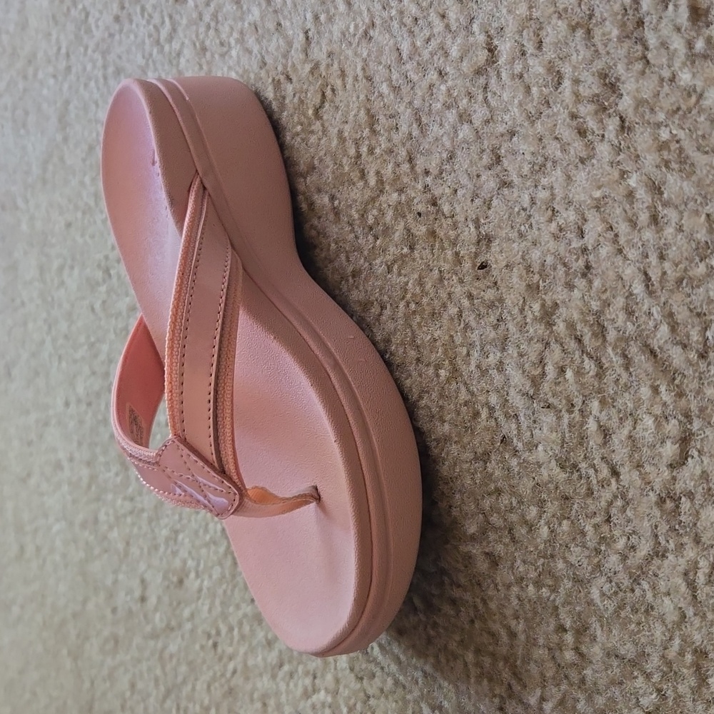 Vionic High Tide Ii Platform Orthotic Sandal Flip Flops Pink 6 Medium